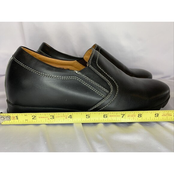 TOTO Men's Invisible Height Increasing Elevator Shoes Black Slip On Loafer 8 - Picture 9 of 9